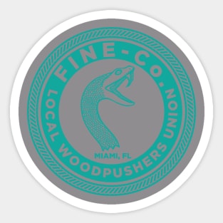 Fine-Co Local Woodpushers Union (Lt.) Sticker